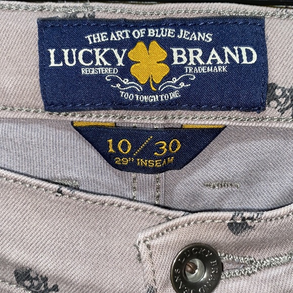 LUCKY CHARLIE SUPER SKINNY SKULL/CROSSBONES JEANS SZ 10/30 - Picture 5 of 10